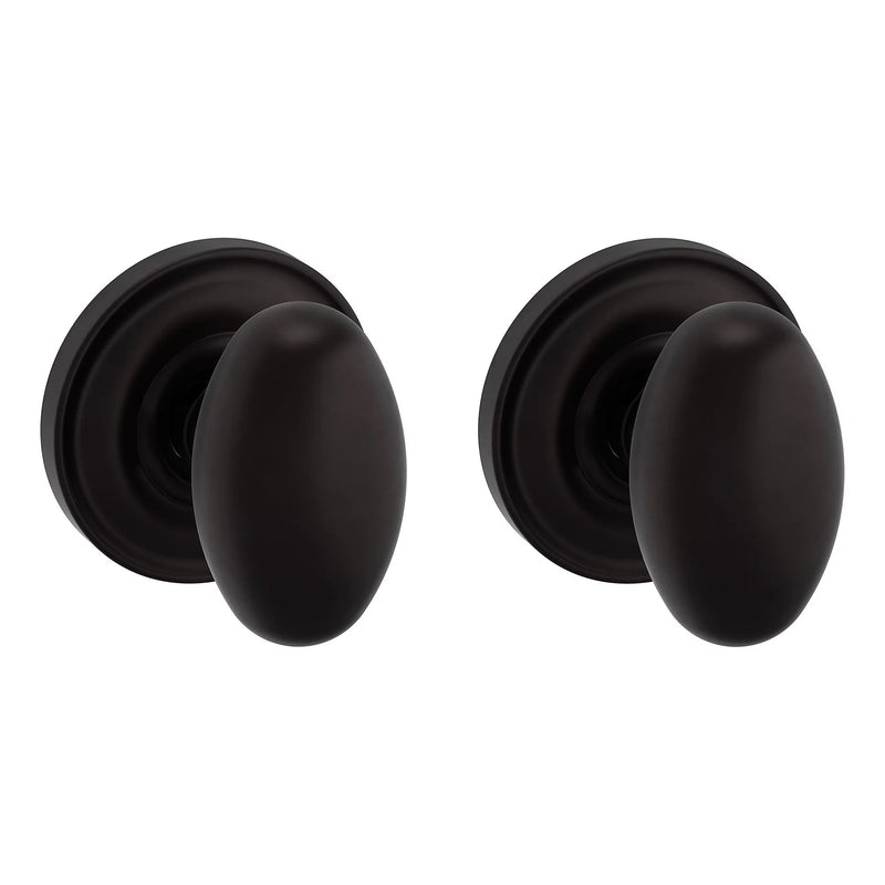 Baldwin Estate 5025 Full Dummy Knob with 5048 Rose in Oil Rubbed Bronze finish