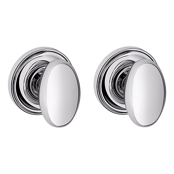 Baldwin Estate 5025 Full Dummy Knob with 5048 Rose in Polished Chrome finish