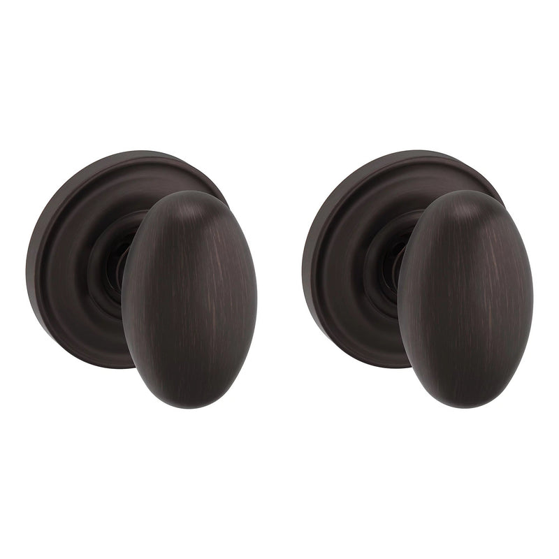 Baldwin Estate 5025 Full Dummy Knob with 5048 Rose in Venetian Bronze finish