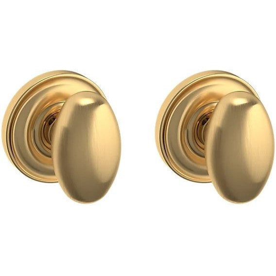 Baldwin Estate 5025 Full Dummy Knob with 5048 Rosette in Lifetime Satin Brass finish