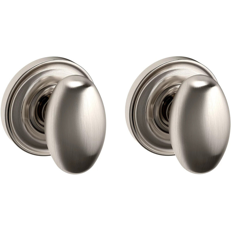 Baldwin Estate 5025 Full Dummy Knob with 5048 Rosette in Lifetime Satin Nickel finish