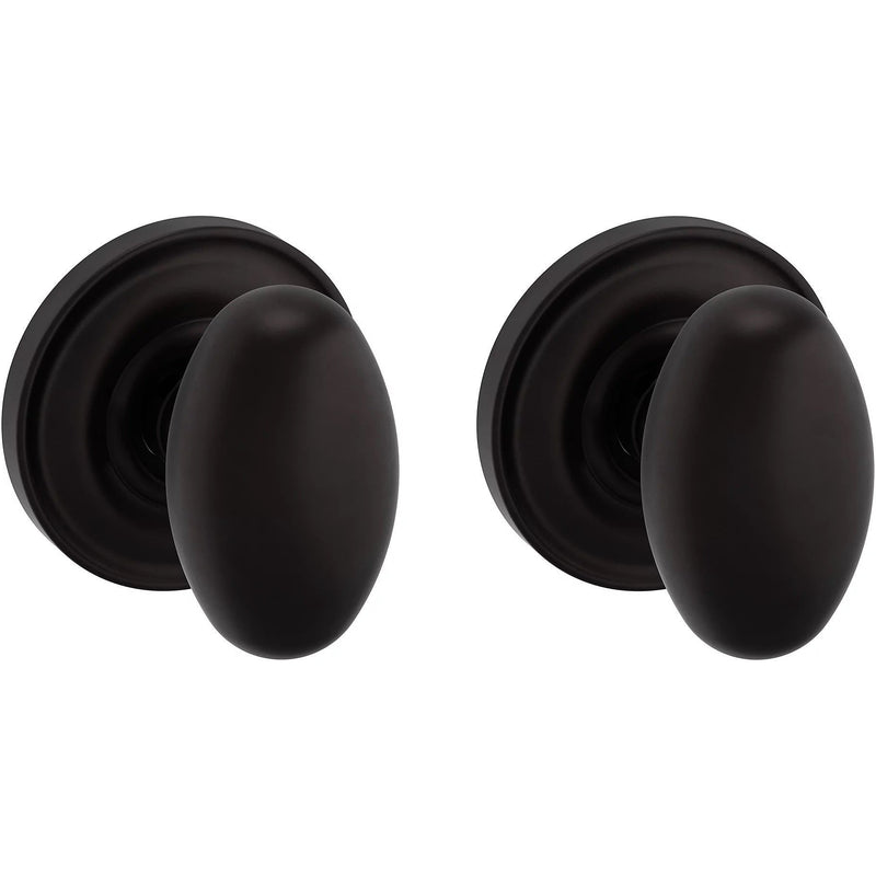 Baldwin Estate 5025 Full Dummy Knob with 5048 Rosette in Oil Rubbed Bronze finish