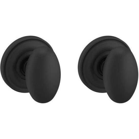 Baldwin Estate 5025 Full Dummy Knob with 5048 Rosette in Satin Black finish