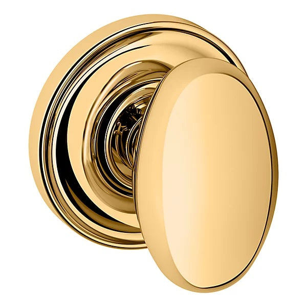 Baldwin Estate 5025 Half Dummy Knob with 5048 Rose in Lifetime Polished Brass finish