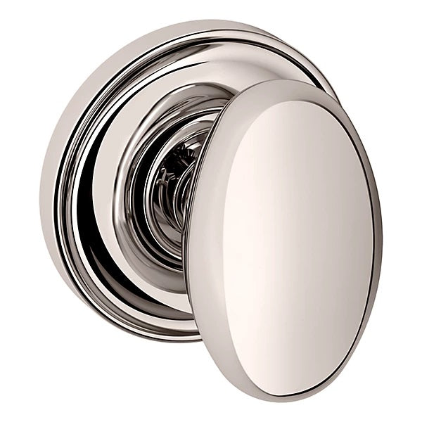 Baldwin Estate 5025 Half Dummy Knob with 5048 Rose in Lifetime Polished Nickel finish