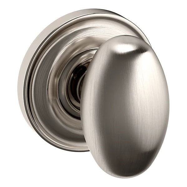 Baldwin Estate 5025 Half Dummy Knob with 5048 Rose in Lifetime Satin Nickel finish