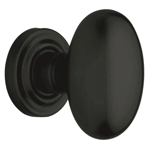 Baldwin Estate 5025 Half Dummy Knob with 5048 Rose in Satin Black finish