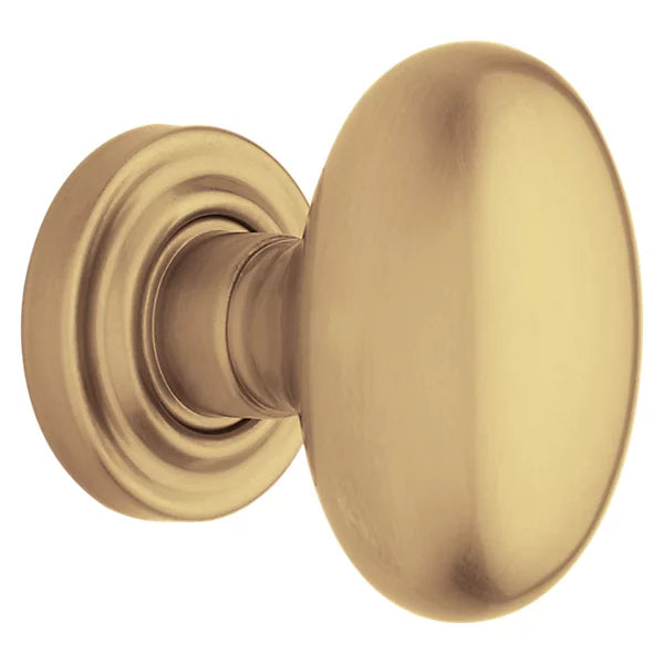 Baldwin Estate 5025 Half Dummy Knob with 5048 Rose in Vintage Brass finish