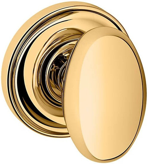 Baldwin Estate 5025 Half Dummy Knob with 5048 Rosette in Lifetime Polished Brass finish