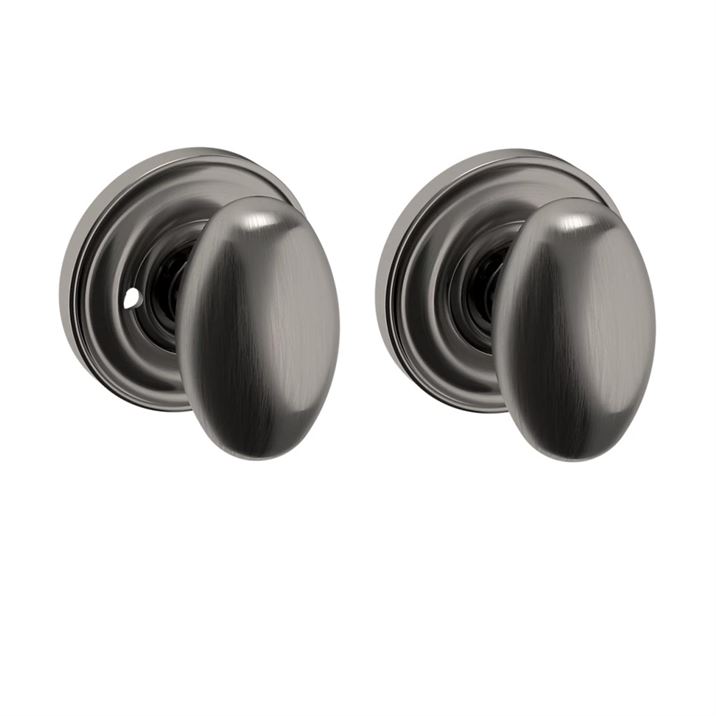 Baldwin Estate 5025 Privacy Knob with 5048 Rose in Graphite Nickel finish