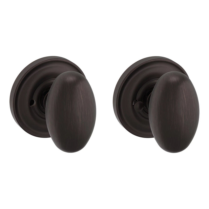 Baldwin Estate 5025 Privacy Knob with 5048 Rose in Venetian Bronze finish