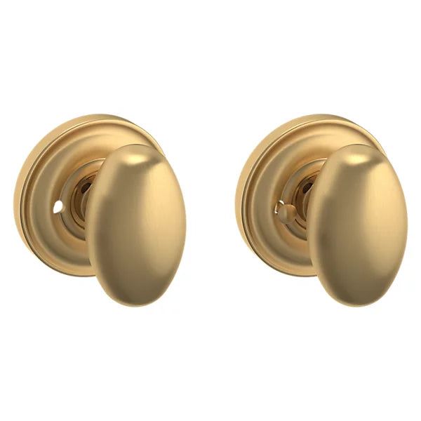 Baldwin Estate 5025 Privacy Knob with 5048 Rose in Vintage Brass finish