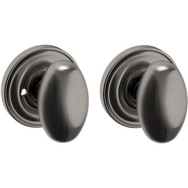 Baldwin Estate 5025 Privacy Knob with 5048 Rosette in Graphite Nickel finish