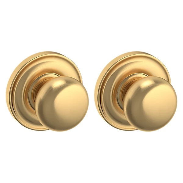 Baldwin Estate 5030 Full Dummy Knob with 5048 Rose in Lifetime Satin Brass finish