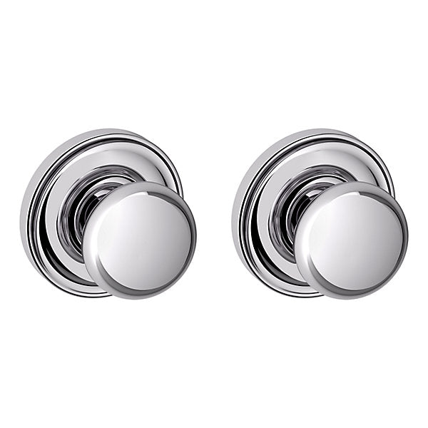 Baldwin Estate 5030 Full Dummy Knob with 5048 Rose in Polished Chrome finish