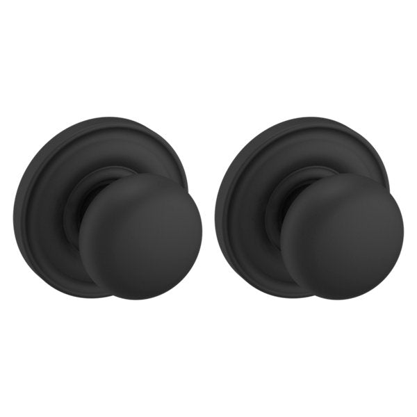 Baldwin Estate 5030 Full Dummy Knob with 5048 Rose in Satin Black finish