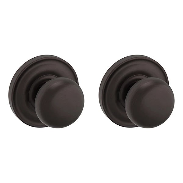 Baldwin Estate 5030 Full Dummy Knob with 5048 Rose in Venetian Bronze finish