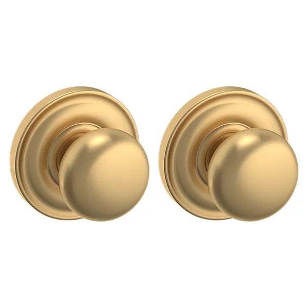 Baldwin Estate 5030 Full Dummy Knob with 5048 Rose in Vintage Brass finish