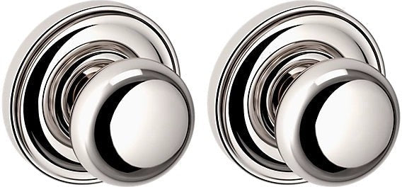 Baldwin Estate 5030 Full Dummy Knob with 5048 Rosette in Lifetime Polished Nickel finish