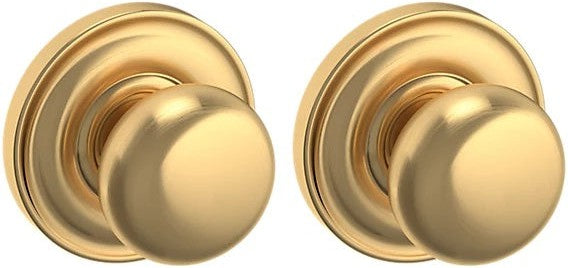 Baldwin Estate 5030 Full Dummy Knob with 5048 Rosette in Lifetime Satin Brass finish