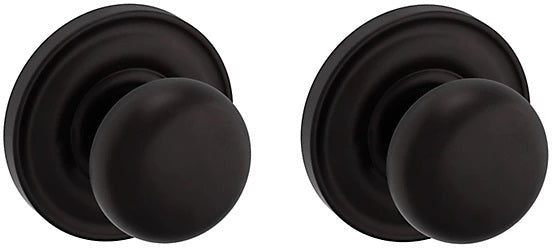 Baldwin Estate 5030 Full Dummy Knob with 5048 Rosette in Oil Rubbed Bronze finish