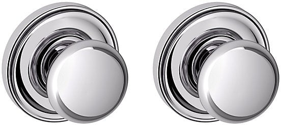 Baldwin Estate 5030 Full Dummy Knob with 5048 Rosette in Polished Chrome finish