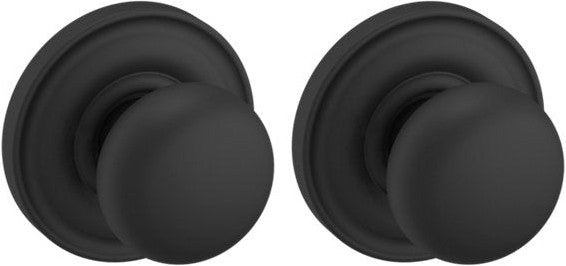 Baldwin Estate 5030 Full Dummy Knob with 5048 Rosette in Satin Black finish