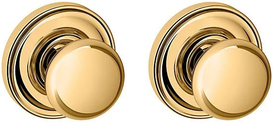 Baldwin Estate 5030 Full Dummy Knob with 5048 Rosette in Unlacquered Brass finish