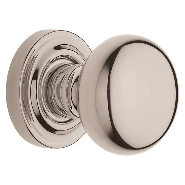 Baldwin Estate 5030 Half Dummy Knob with 5048 Rose in Lifetime Polished Nickel finish