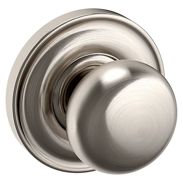 Baldwin Estate 5030 Half Dummy Knob with 5048 Rose in Lifetime Satin Nickel finish