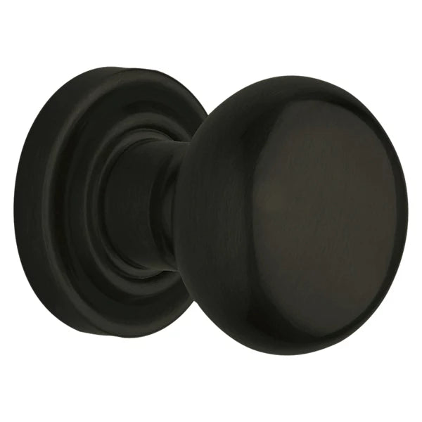 Baldwin Estate 5030 Half Dummy Knob with 5048 Rose in Satin Black finish