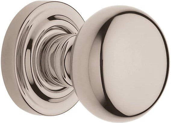 Baldwin Estate 5030 Half Dummy Knob with 5048 Rosette in Lifetime Polished Nickel finish