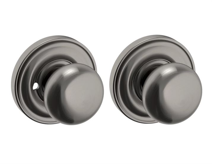 Baldwin Estate 5030 Privacy Knob with 5048 Rose in Graphite Nickel finish