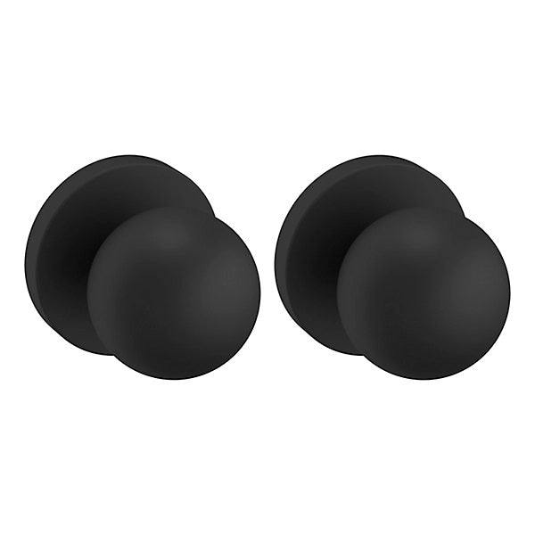 Baldwin Estate 5041 Full Dummy Knob with 5046 Rose in Satin Black finish