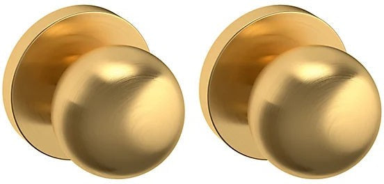 Baldwin Estate 5041 Full Dummy Knob with 5046 Rosette in Lifetime Satin Brass finish