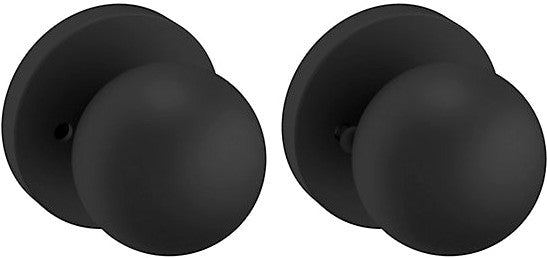 Baldwin Estate 5041 Privacy Knob with 5046 Rosette in Satin Black finish