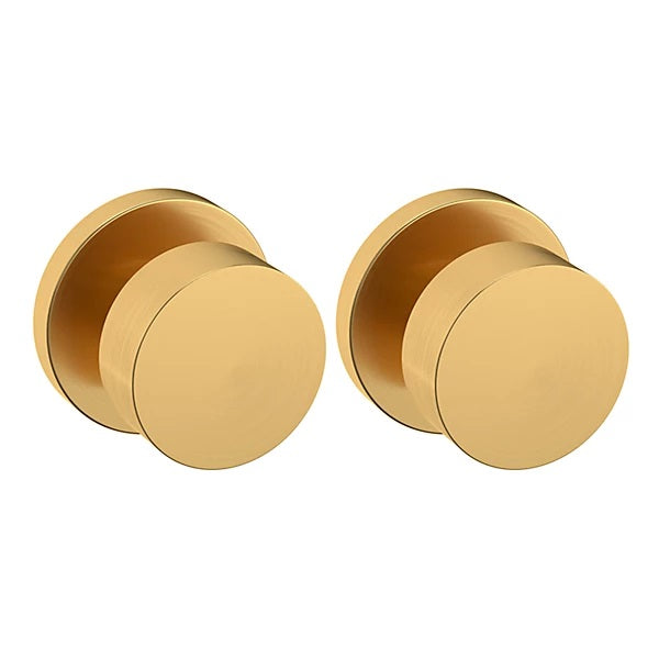 Baldwin Estate 5055 Full Dummy Knob with 5046 Rose in Lifetime Satin Brass finish