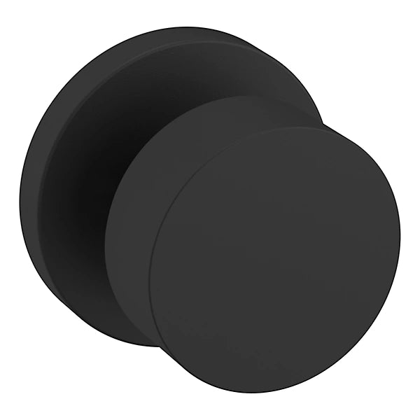 Baldwin Estate 5055 Half Dummy Knob with 5046 Rose in Satin Black finish