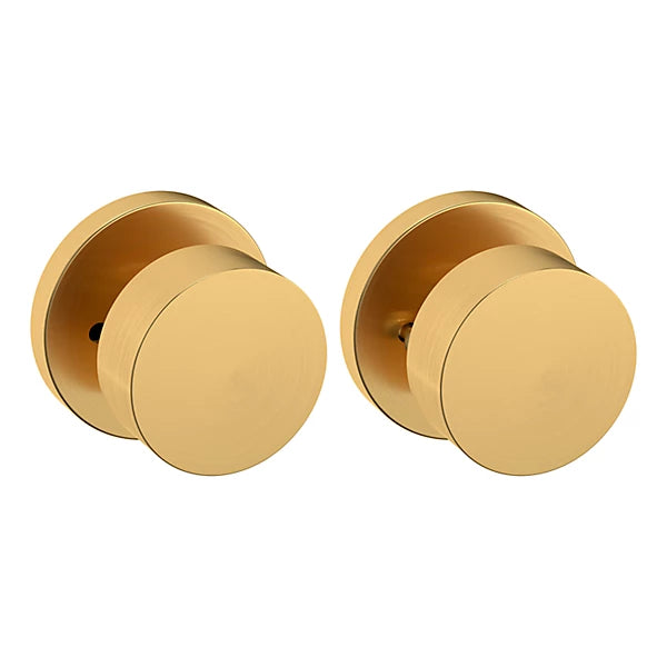 Baldwin Estate 5055 Privacy Knob with 5046 Rose in Lifetime Satin Brass finish