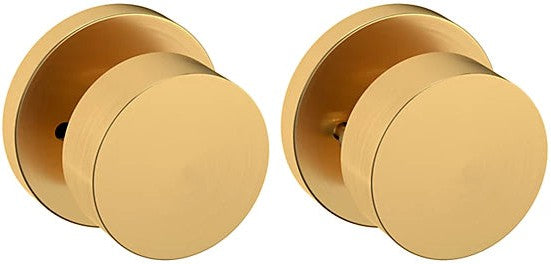 Baldwin Estate 5055 Privacy Knob with 5046 Rosette in Lifetime Satin Brass finish