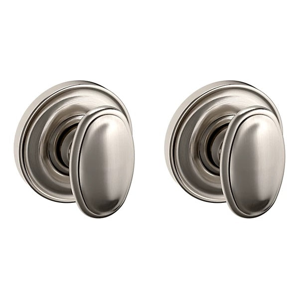 Baldwin Estate 5057 Full Dummy Knob with 5048 Rose in Lifetime Satin Nickel finish