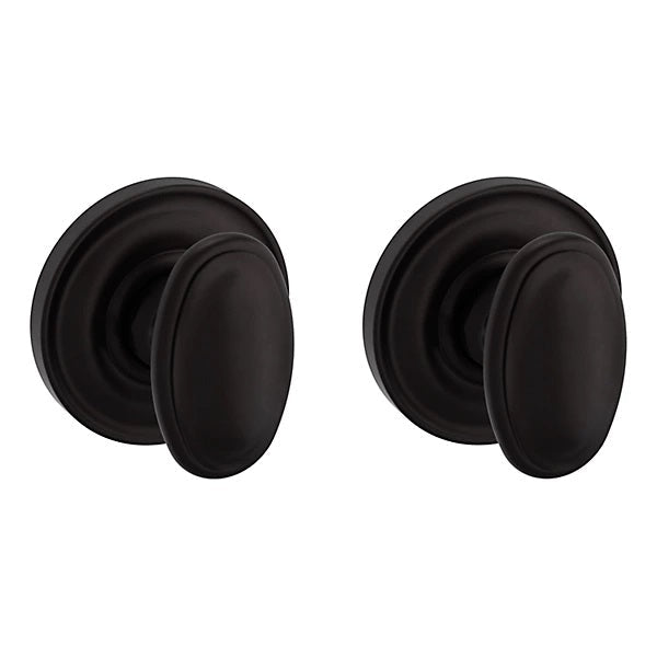 Baldwin Estate 5057 Full Dummy Knob with 5048 Rose in Oil Rubbed Bronze finish