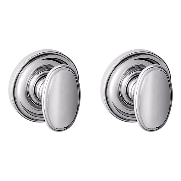 Baldwin Estate 5057 Full Dummy Knob with 5048 Rose in Polished Chrome finish