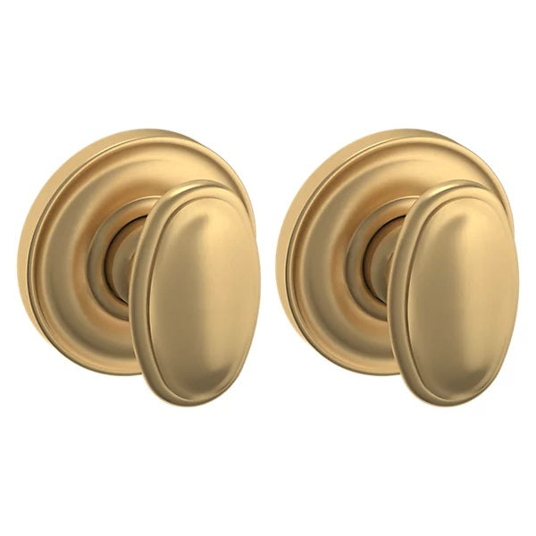 Baldwin Estate 5057 Full Dummy Knob with 5048 Rose in Vintage Brass finish