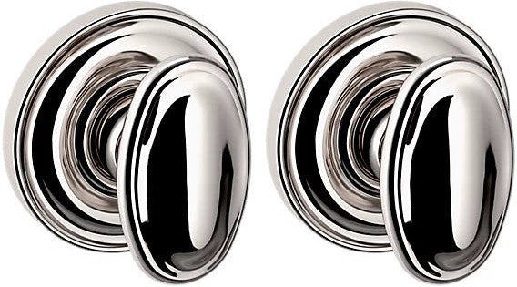 Baldwin Estate 5057 Full Dummy Knob with 5048 Rosette in Lifetime Polished Nickel finish