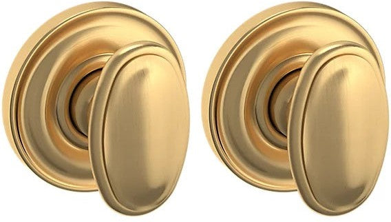 Baldwin Estate 5057 Full Dummy Knob with 5048 Rosette in Lifetime Satin Brass finish