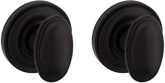 Baldwin Estate 5057 Full Dummy Knob with 5048 Rosette in Oil Rubbed Bronze finish