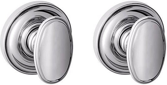 Baldwin Estate 5057 Full Dummy Knob with 5048 Rosette in Polished Chrome finish