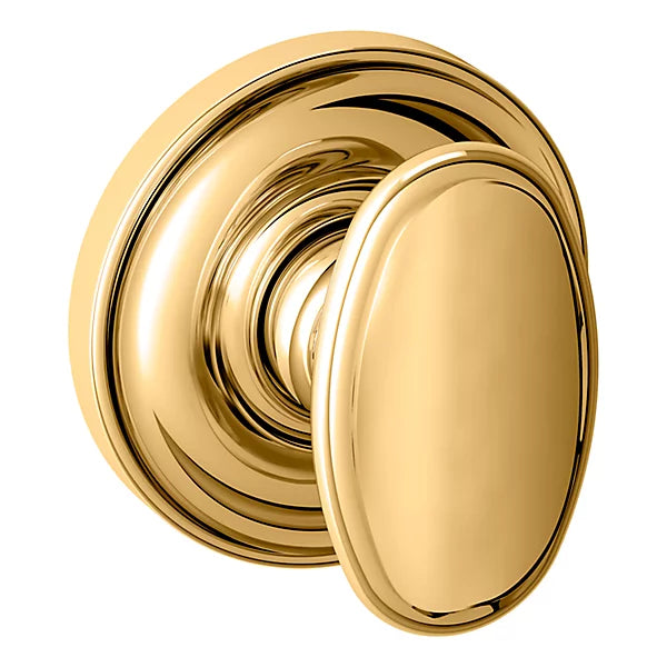 Baldwin Estate 5057 Half Dummy Knob with 5048 Rose in Lifetime Polished Brass finish