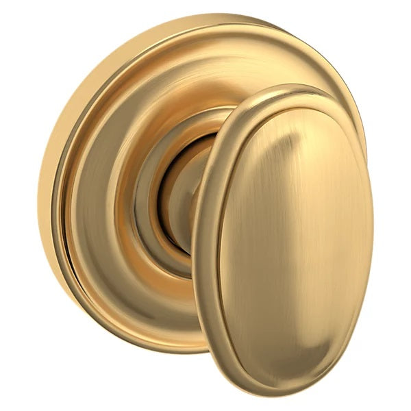 Baldwin Estate 5057 Half Dummy Knob with 5048 Rose in Lifetime Satin Brass finish